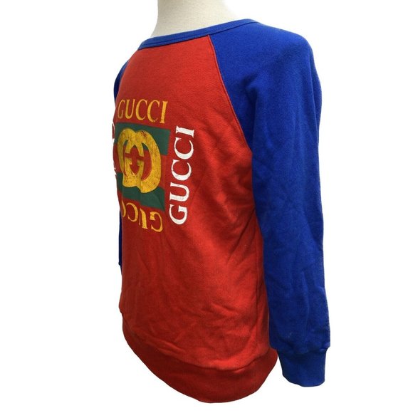 100% Auth GUCCI Oversize Sweatshirt Men's with Gucci Logo Size XS - Picture 9 of 9